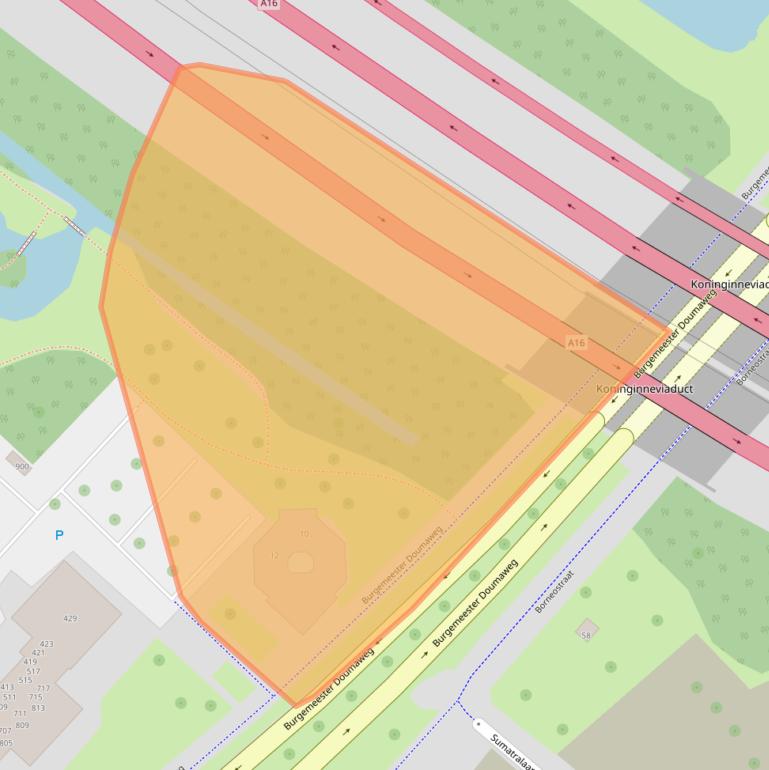 Kaart van postcodegebied 3333AX.