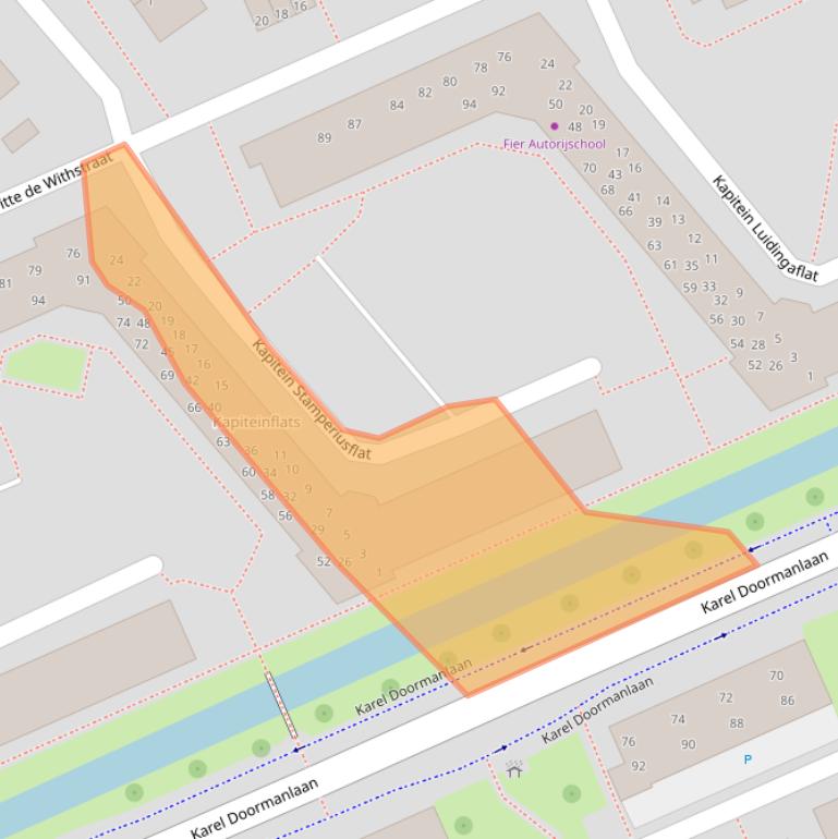 Kaart van postcodegebied 3333CD.