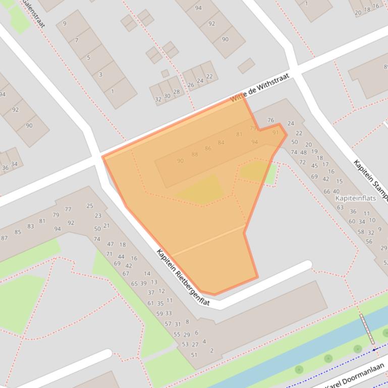 Kaart van postcodegebied 3333CG.