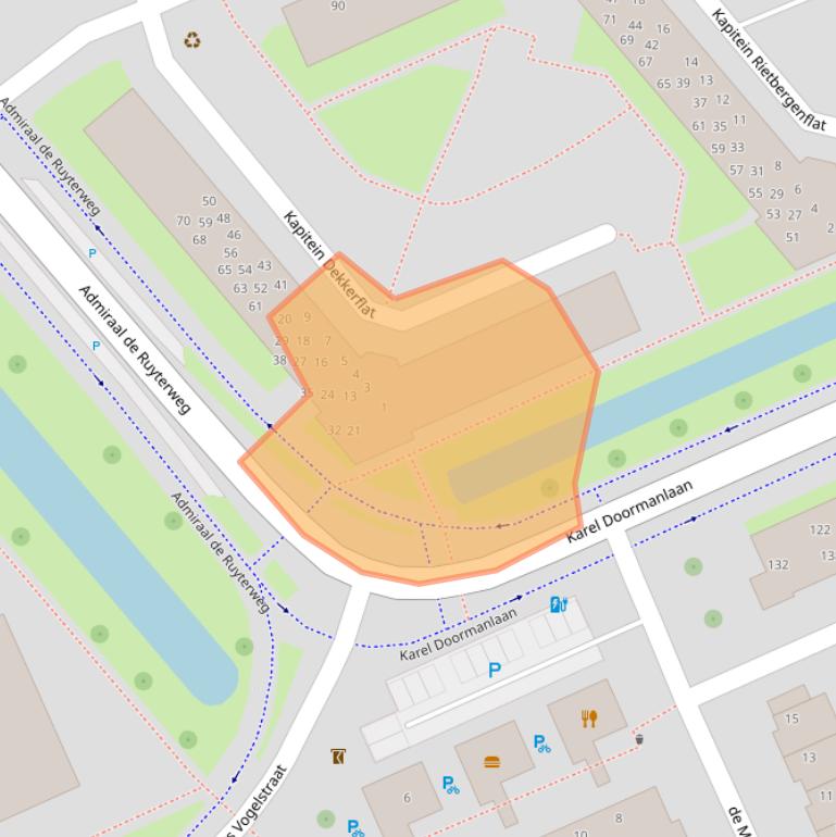 Kaart van postcodegebied 3333CH.