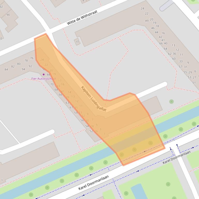 Kaart van postcodegebied 3333CM.