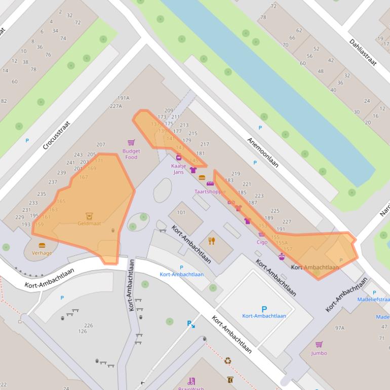 Kaart van postcodegebied 3333EL.