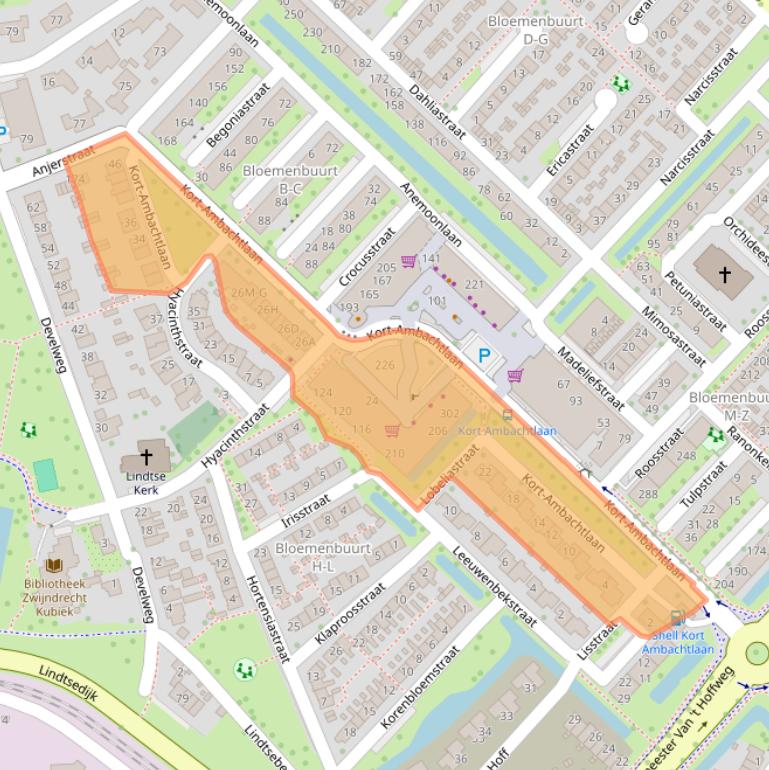 Kaart van postcodegebied 3333EP.