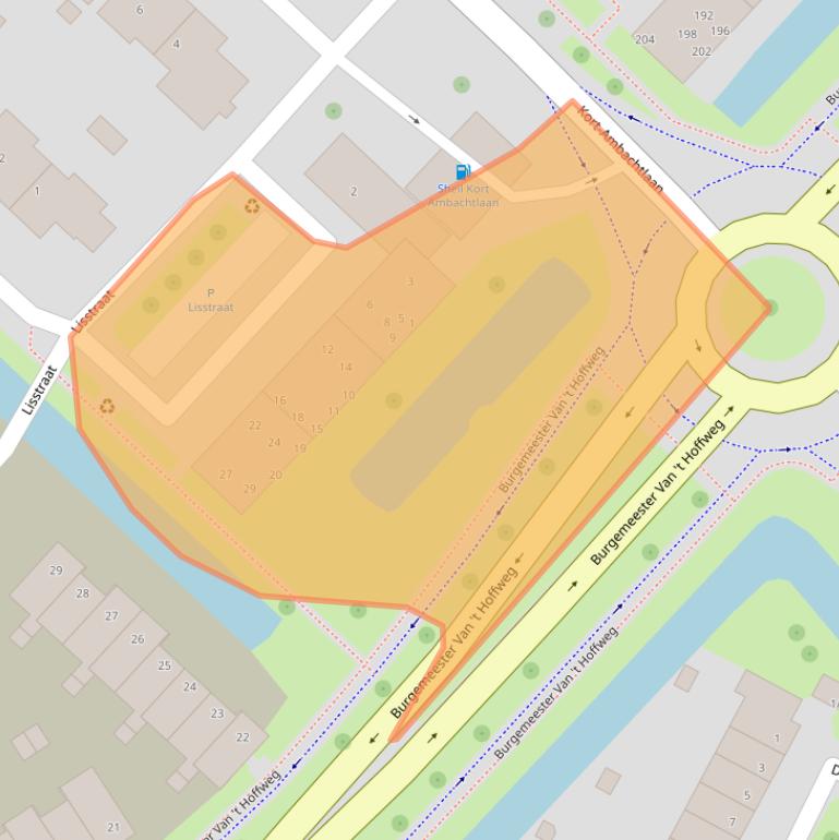 Kaart van postcodegebied 3333EV.