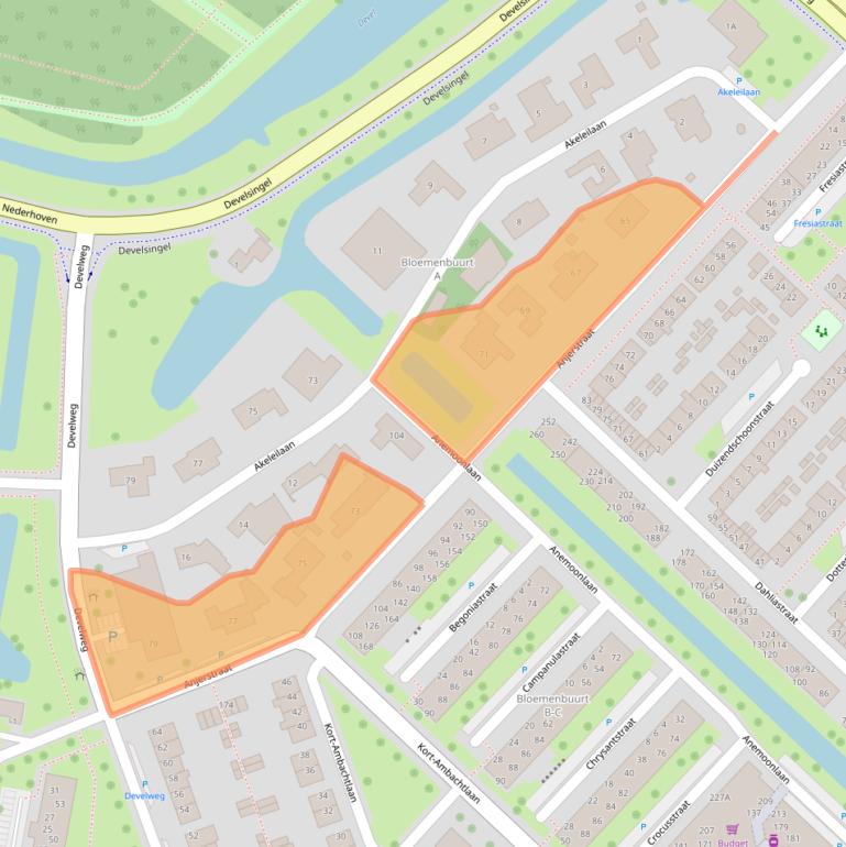 Kaart van postcodegebied 3333GC.