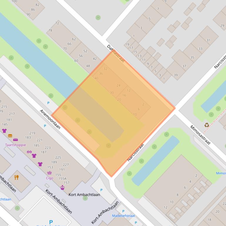 Kaart van postcodegebied 3333GH.