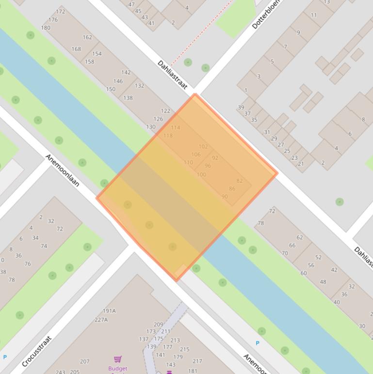 Kaart van postcodegebied 3333GK.