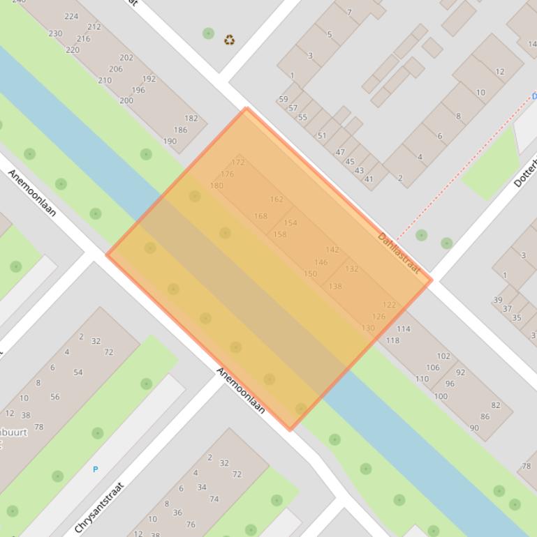 Kaart van postcodegebied 3333GL.