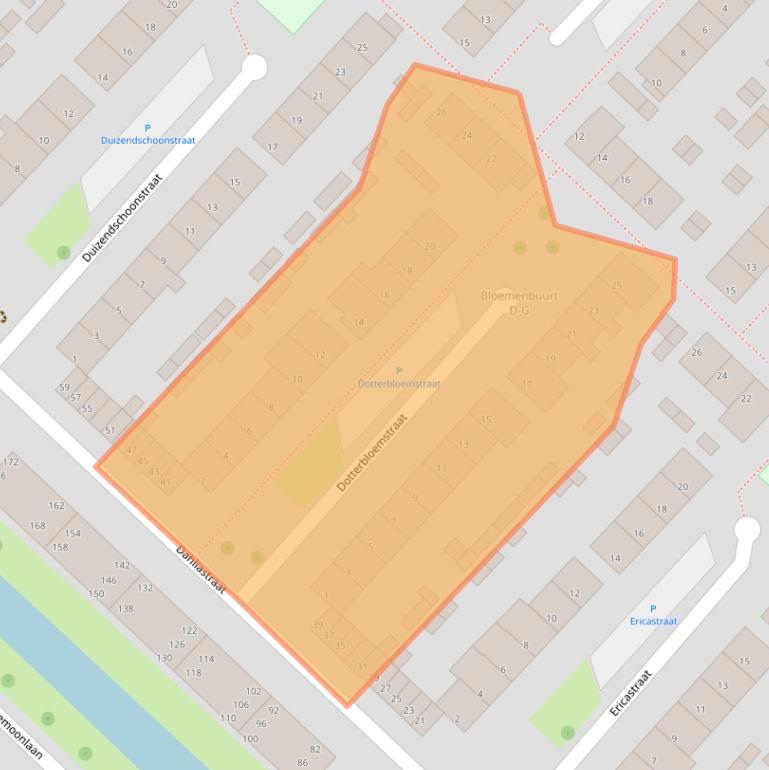 Kaart van postcodegebied 3333GP.