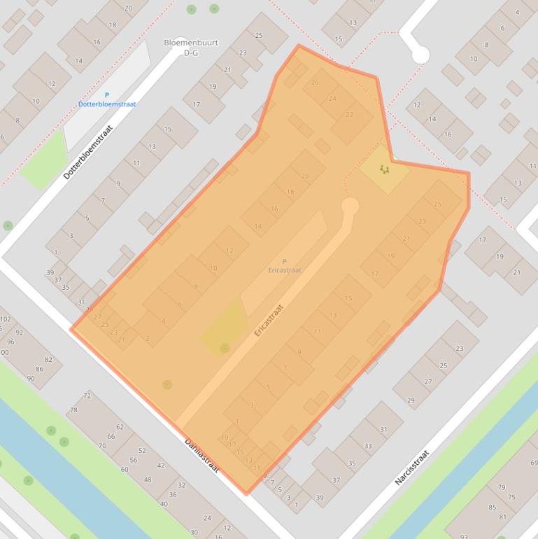 Kaart van postcodegebied 3333GS.