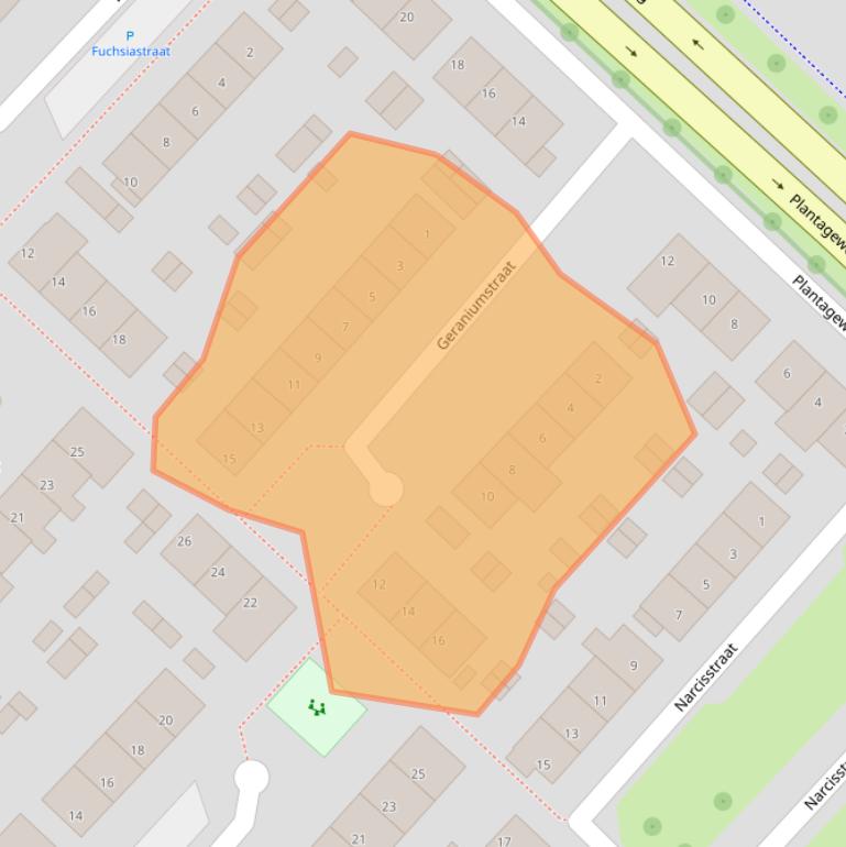 Kaart van postcodegebied 3333GW.