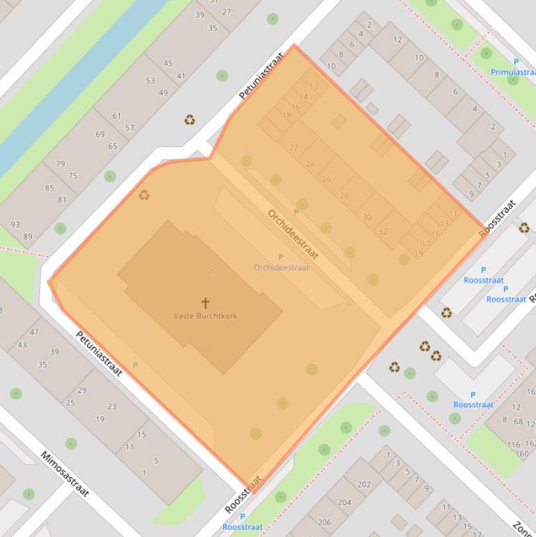 Kaart van postcodegebied 3333SC.