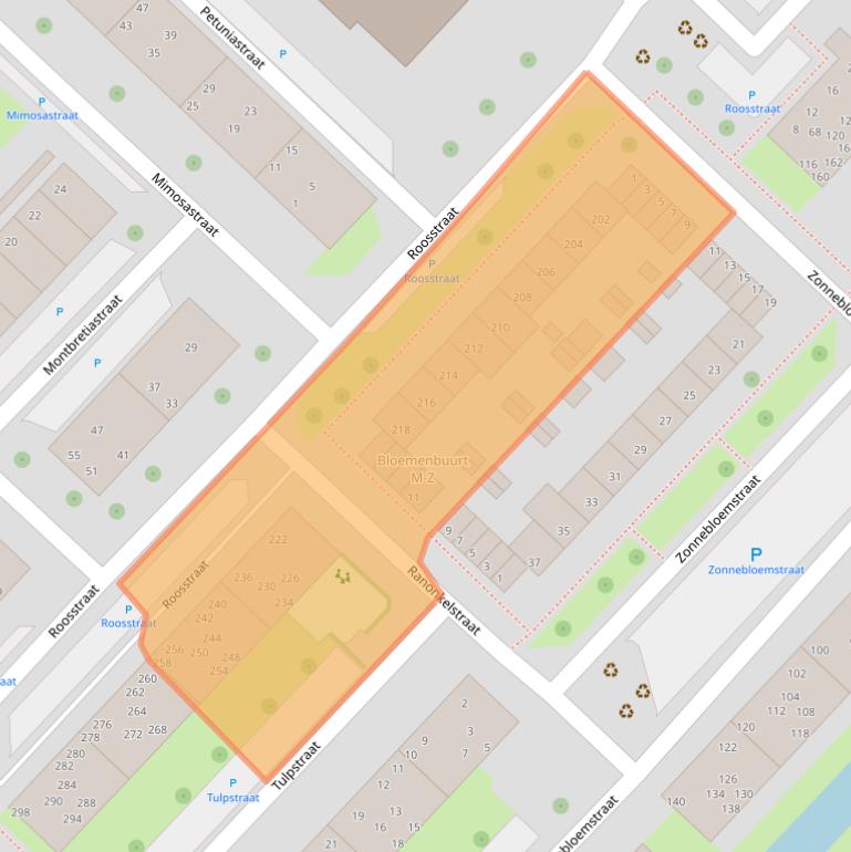 Kaart van postcodegebied 3333SP.