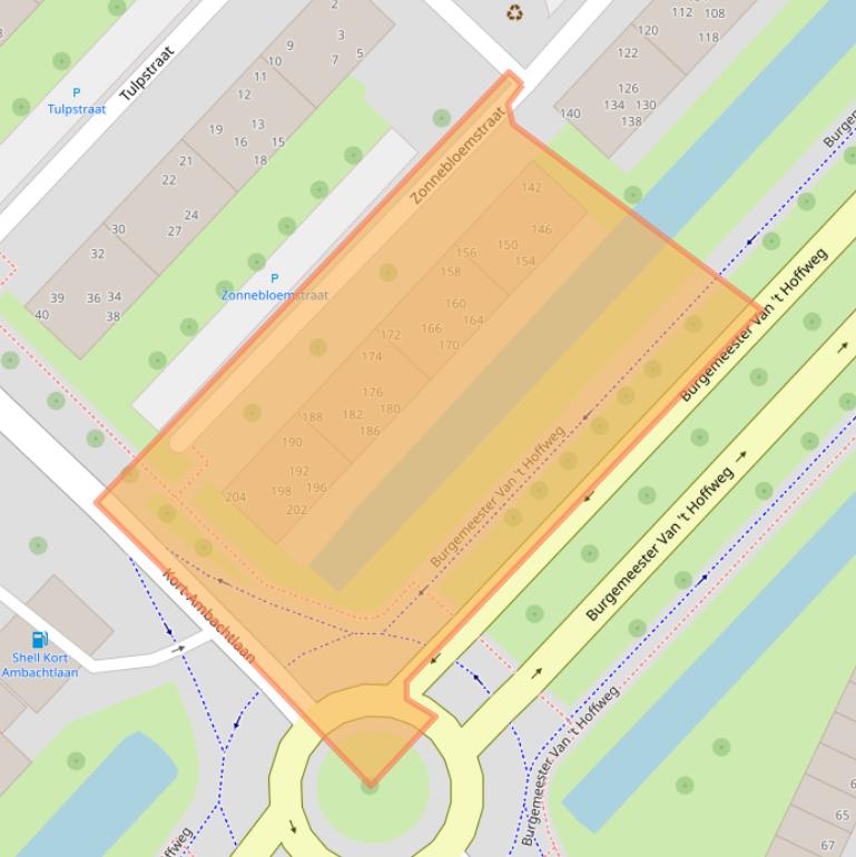 Kaart van postcodegebied 3333SZ.