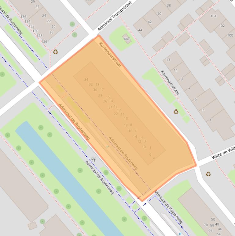 Kaart van postcodegebied 3333TC.