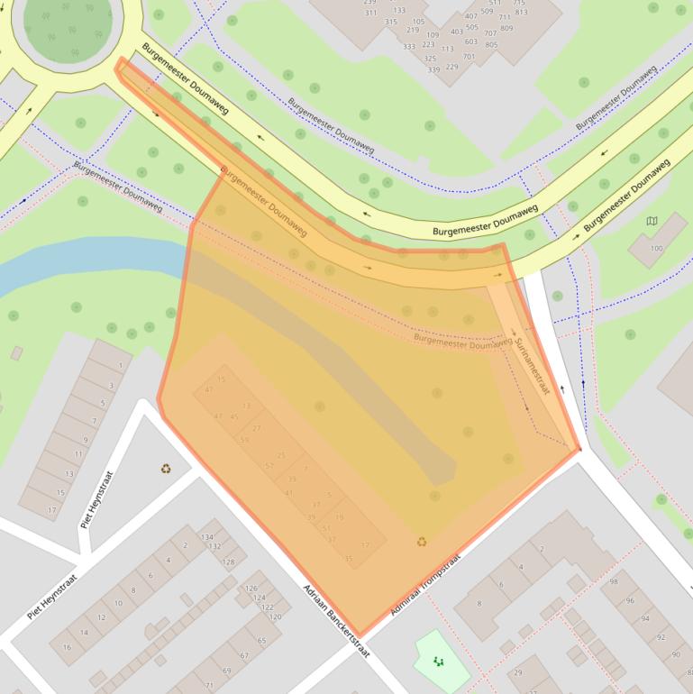 Kaart van postcodegebied 3333TE.