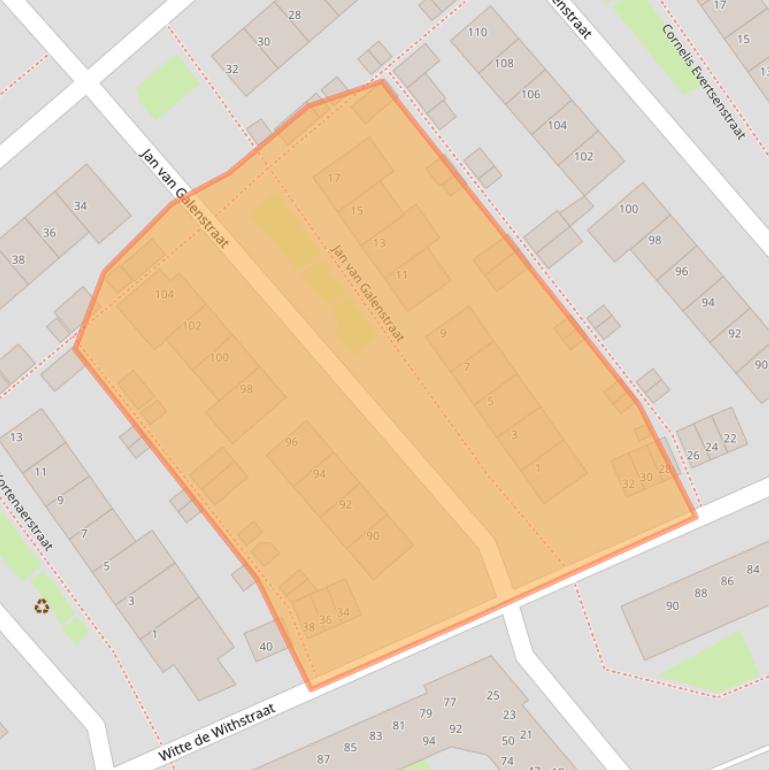 Kaart van postcodegebied 3333TK.