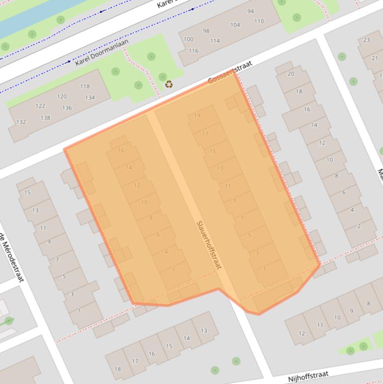 Kaart van postcodegebied 3333VK.