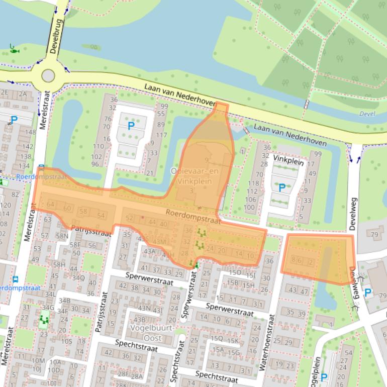 Kaart van postcodegebied 3334AG.