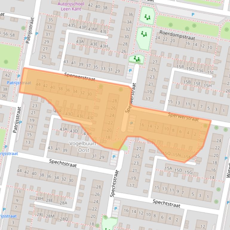Kaart van postcodegebied 3334AL.