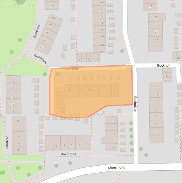 Kaart van postcodegebied 3334BA.