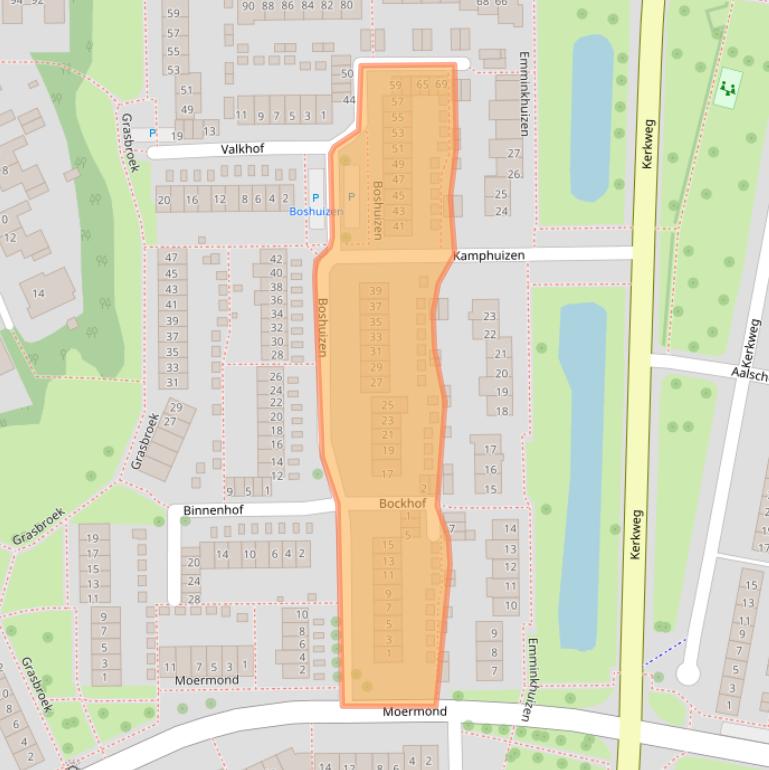 Kaart van postcodegebied 3334BC.