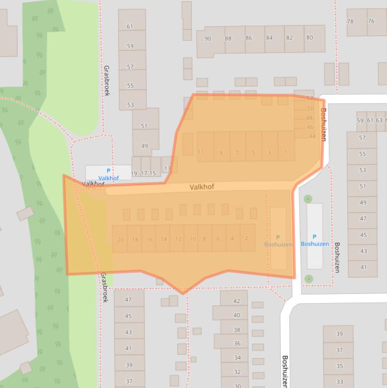 Kaart van postcodegebied 3334BW.