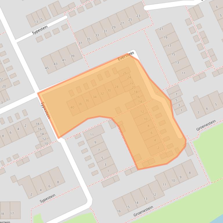 Kaart van postcodegebied 3334CD.