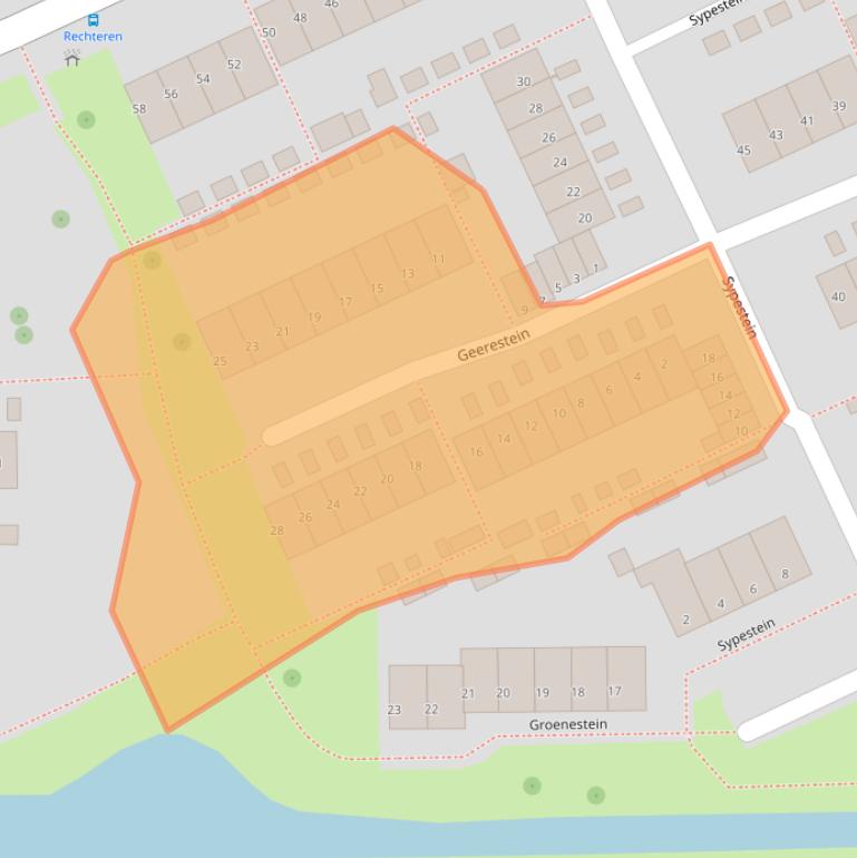 Kaart van postcodegebied 3334CE.