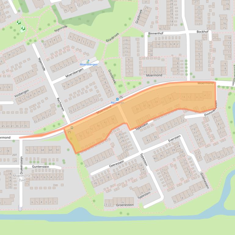 Kaart van postcodegebied 3334CM.