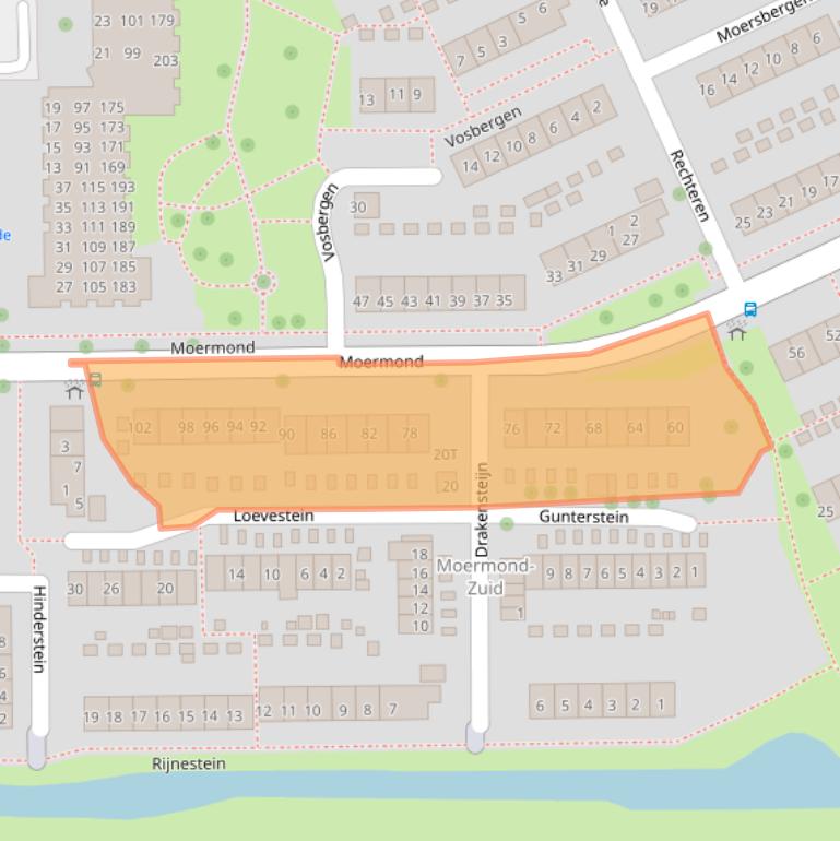 Kaart van postcodegebied 3334CN.