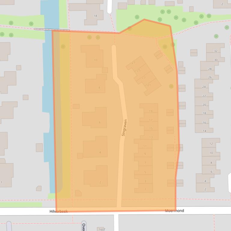 Kaart van postcodegebied 3334CV.