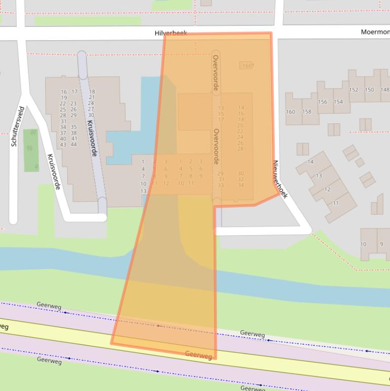 Kaart van postcodegebied 3334DA.