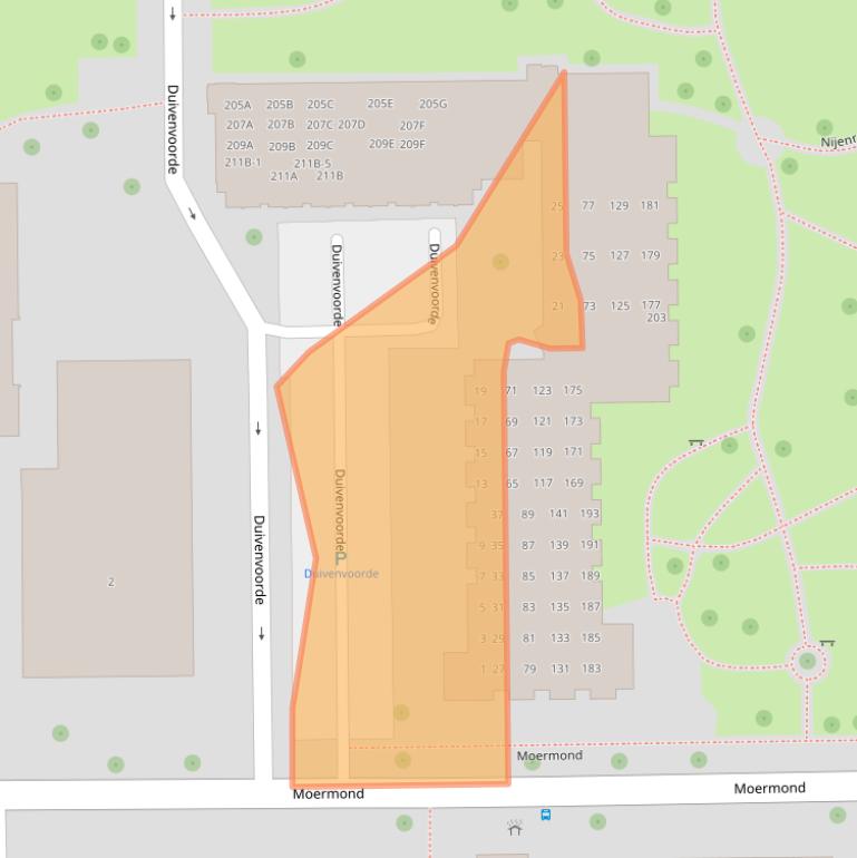Kaart van postcodegebied 3334EC.