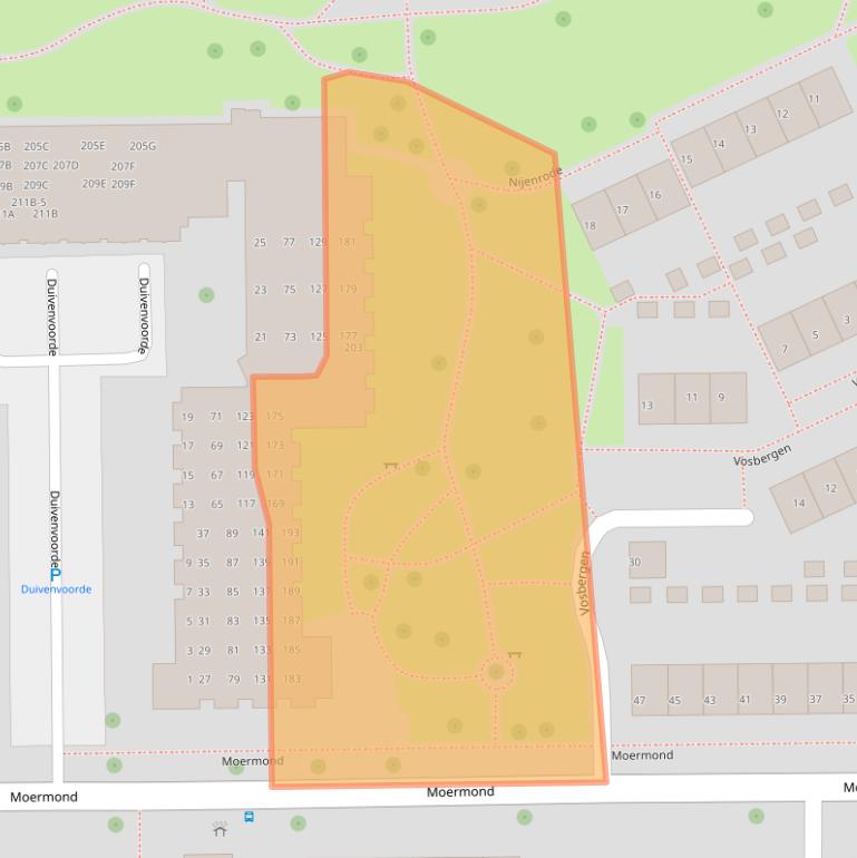 Kaart van postcodegebied 3334EG.