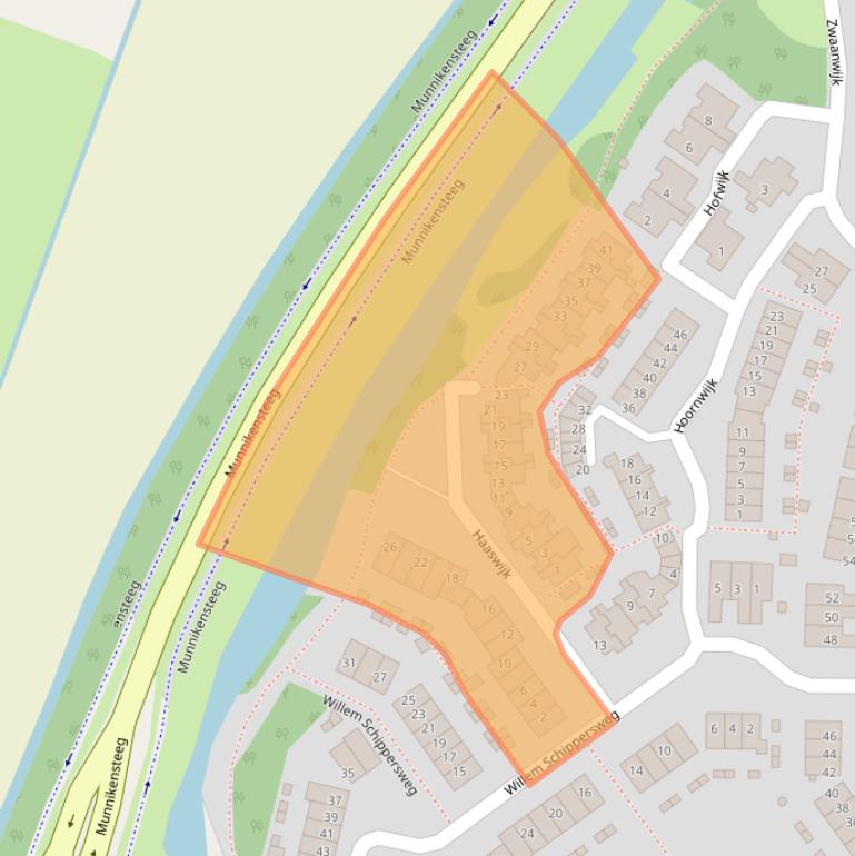 Kaart van postcodegebied 3334GE.