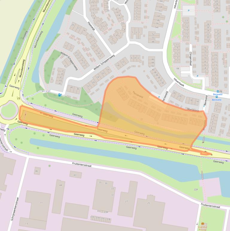 Kaart van postcodegebied 3334GG.