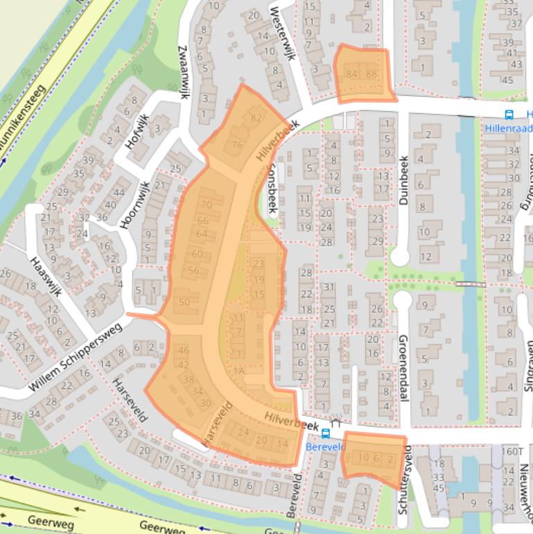 Kaart van postcodegebied 3334GH.