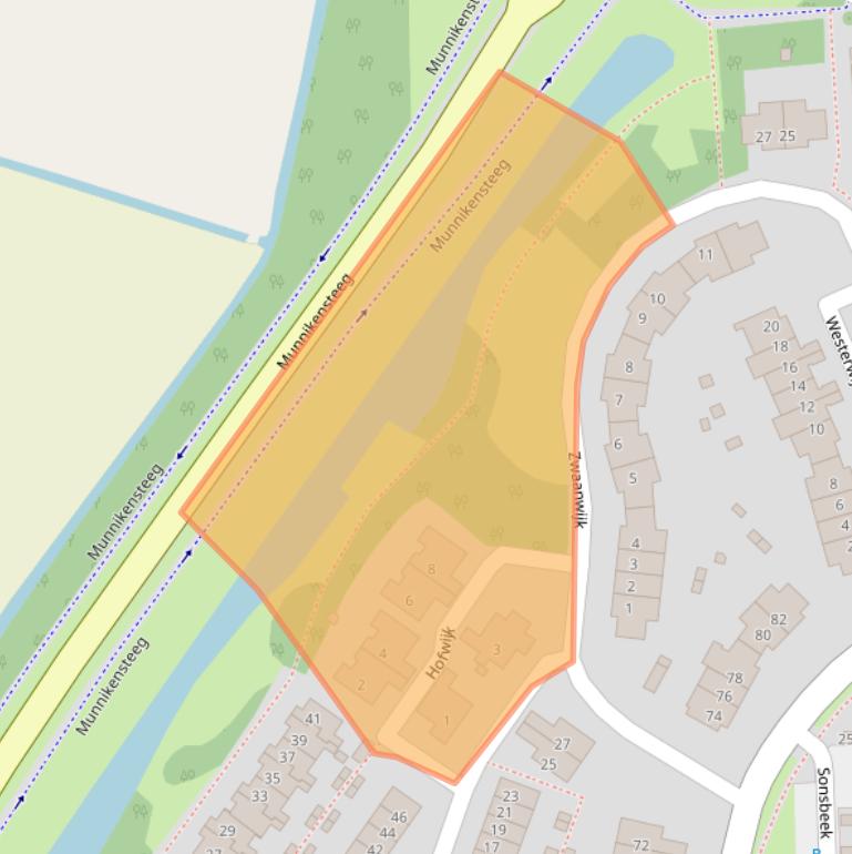 Kaart van postcodegebied 3334GJ.