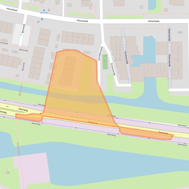 Kaart van postcodegebied 3334GL.