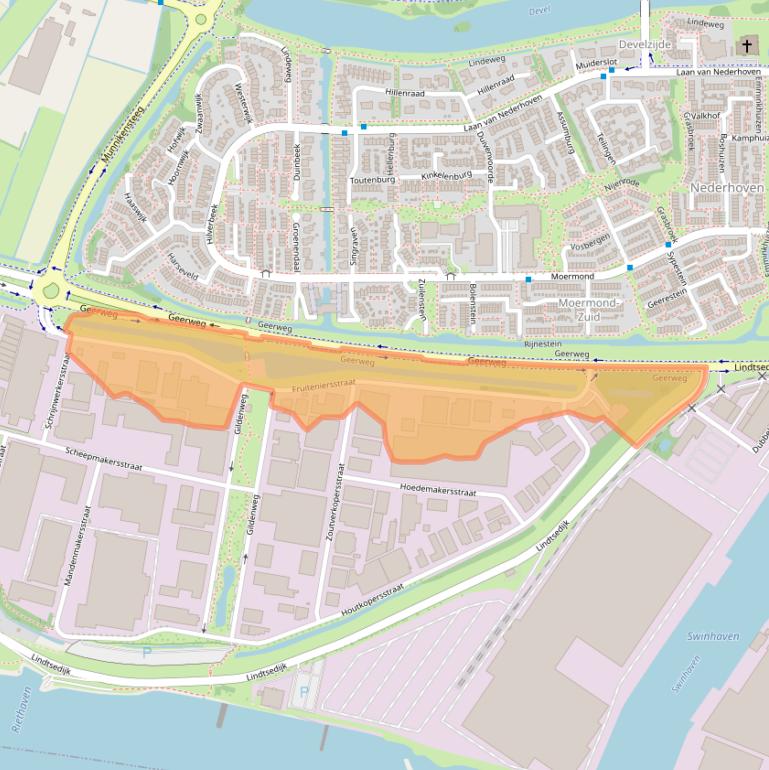 Kaart van postcodegebied 3334KA.