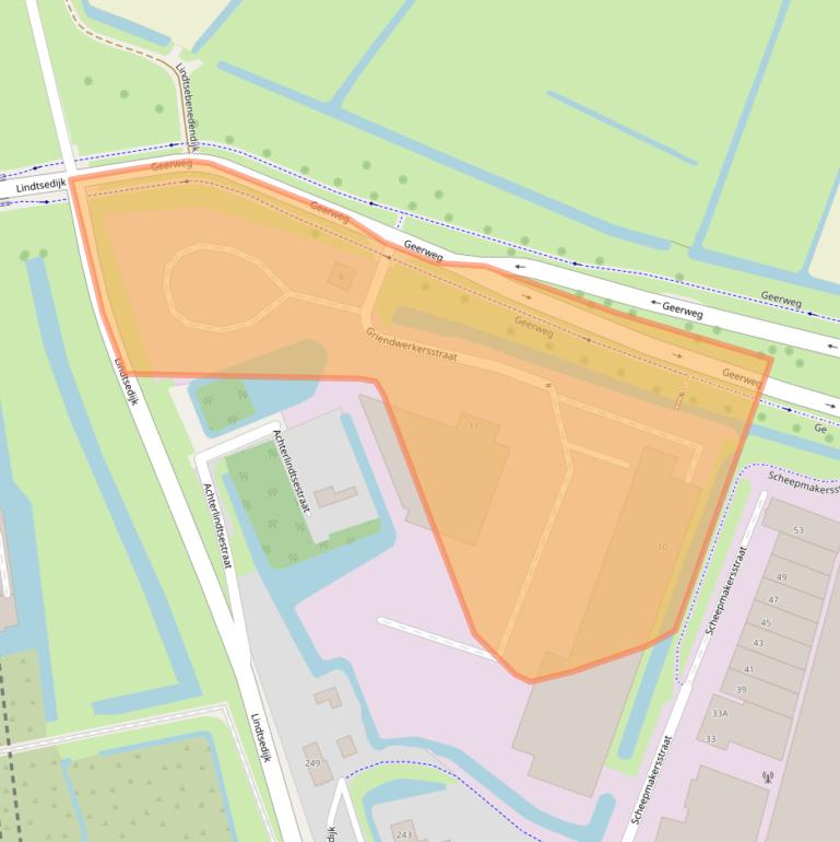 Kaart van postcodegebied 3334KB.