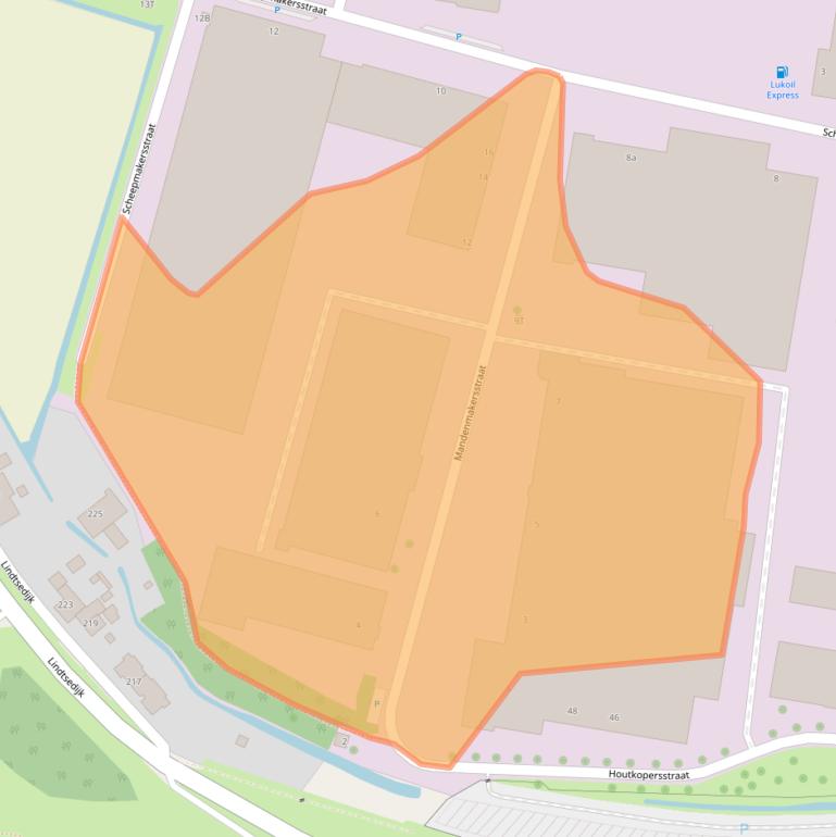 Kaart van postcodegebied 3334KE.