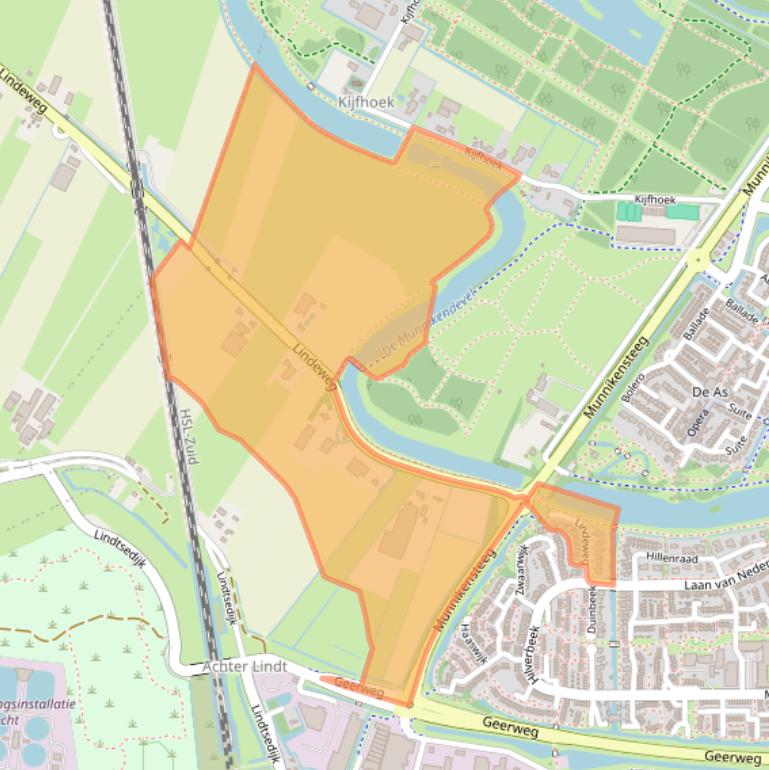 Kaart van postcodegebied 3334LA.