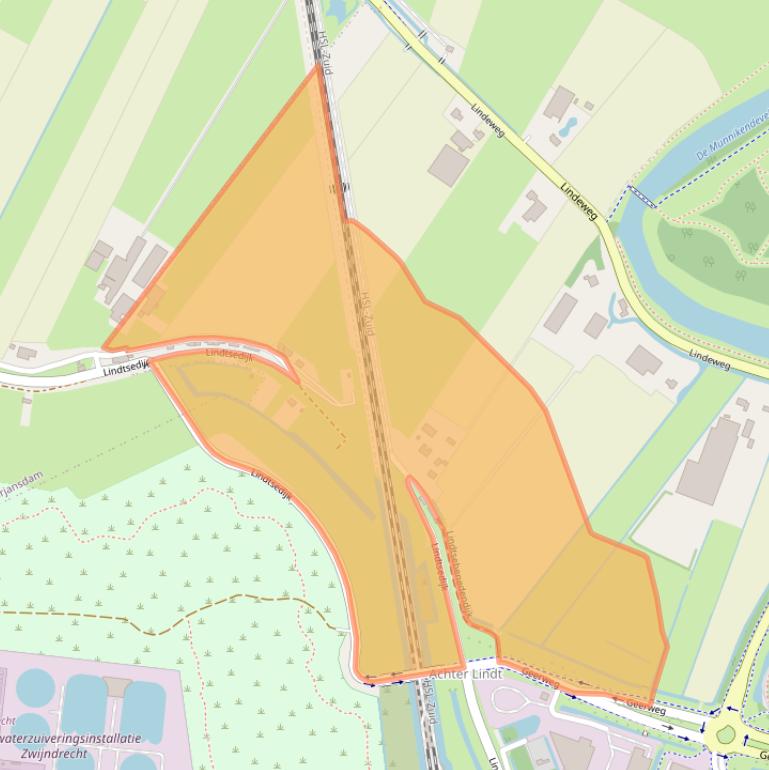 Kaart van postcodegebied 3334LB.