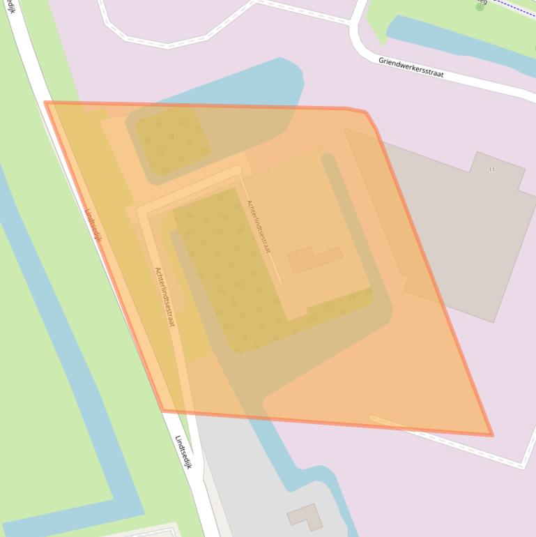 Kaart van postcodegebied 3334LD.