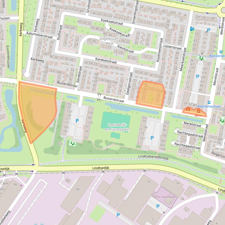 Kaart van postcodegebied 3334SB.