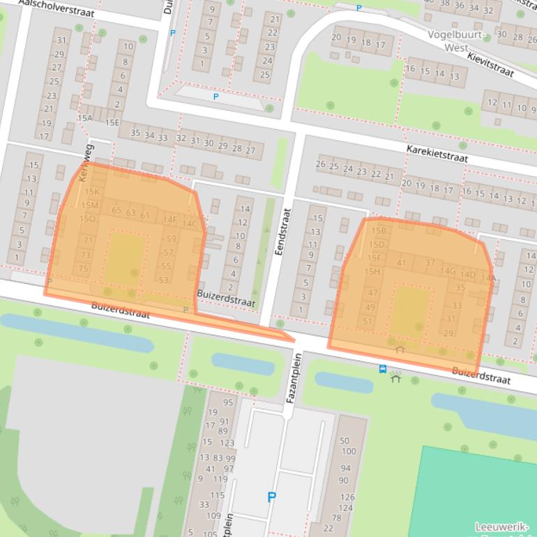 Kaart van postcodegebied 3334SC.