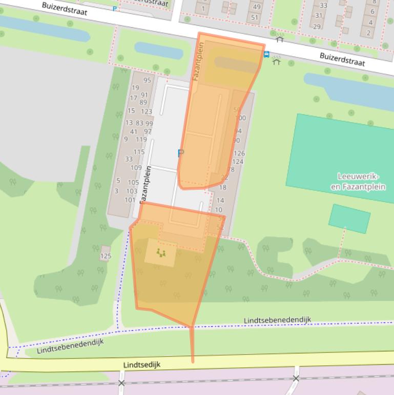 Kaart van postcodegebied 3334SJ.