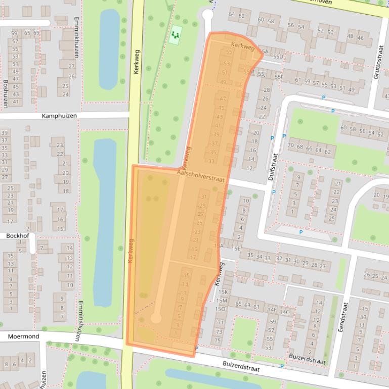 Kaart van postcodegebied 3334SM.
